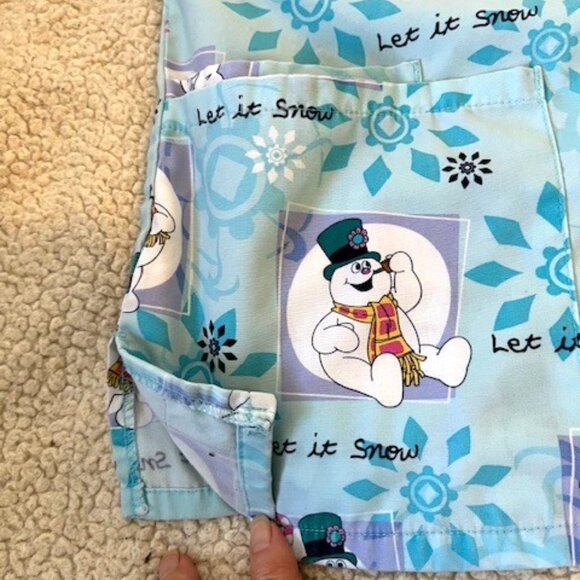 Frosty the Snowman Scrub Top (roomy) Small Women's - Picture 3 of 6